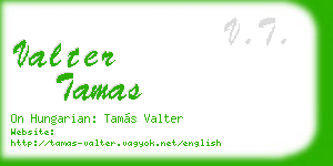 valter tamas business card